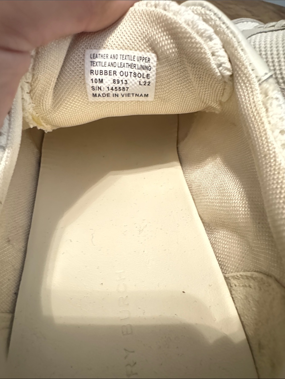 Tory Burch Cream and Light Gray Suede Mesh Platform Sneakers - Picture 2 of 6